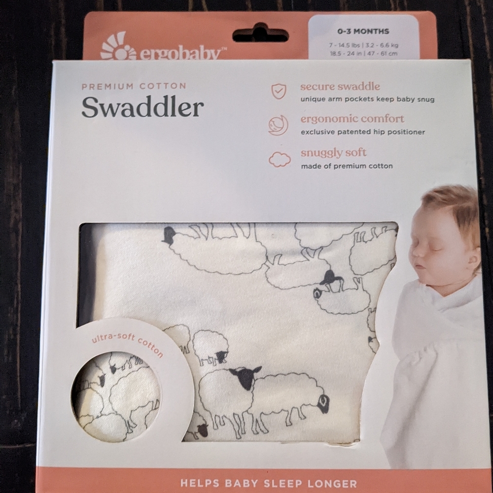 NEW Ergobaby Premium Cotton Swaddler 0-3 Months